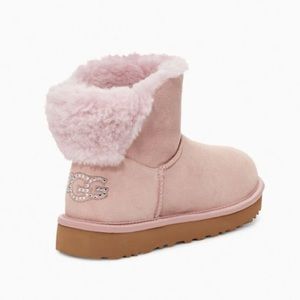 New ugg classic bling mini pink crystal boots